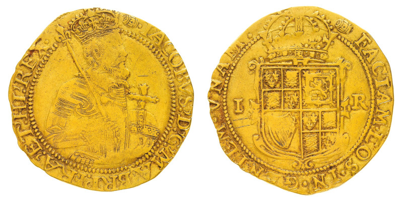 British Coins
James I (1603-1625) - Gold Unite of 20 Shillings, second coinage,...