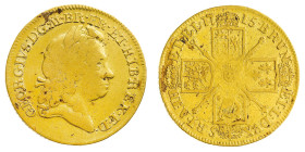 British Coins
George I (1714-1727) - Gold Guinea 1715 - Mint: London - Obverse: Laureate head right - Reverse: Crowned cruciform shields, sceptres in...