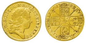 British Coins
George I (1714-1727) - Gold Guinea 1716 - Mint: London - Obverse: Laureate head right - Reverse: Crowned cruciform shields, sceptres in...