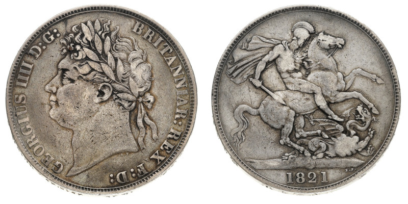 British Coins
George IV (1820-1830) - Crown 1821, SECUNDO edge - Mint: London -...