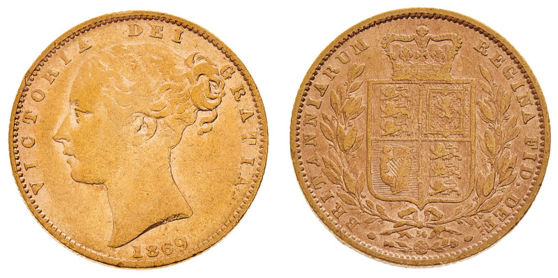 British Coins
Victoria (1837-1901) - Gold Sovereign 1869, die number 54 - Mint:...