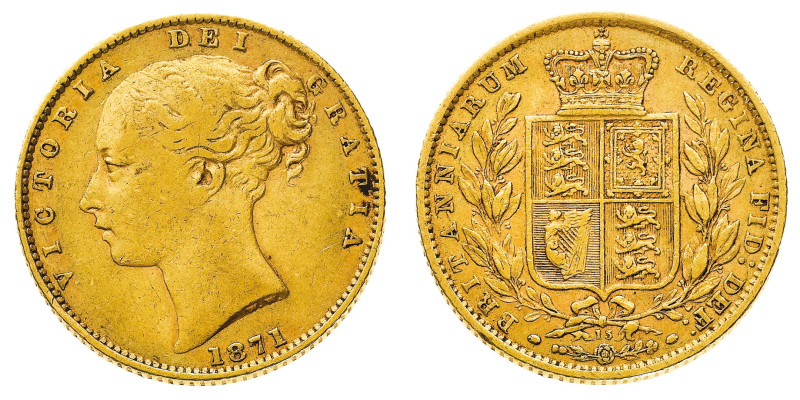 British Coins
Victoria (1837-1901) - Gold Sovereign 1871, die number 13 - Mint:...