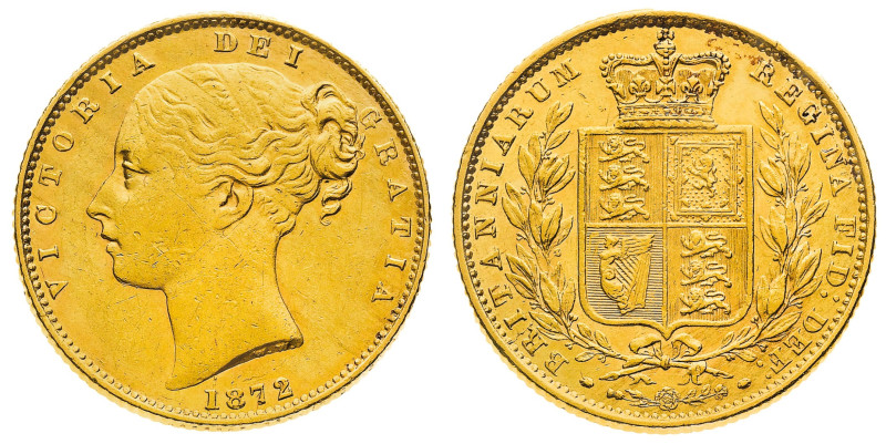 British Coins
Victoria (1837-1901) - Gold Sovereign 1872, no die number - Mint:...