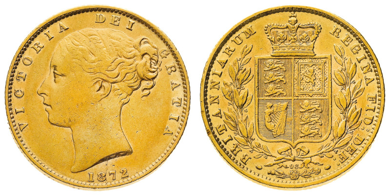 British Coins
Victoria (1837-1901) - Gold Sovereign 1872, die number 98 - Mint:...