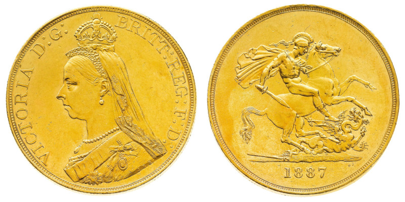 British Coins
Victoria (1837-1901) - Gold 5 Pounds 1887, Jubilee - Mint: London...