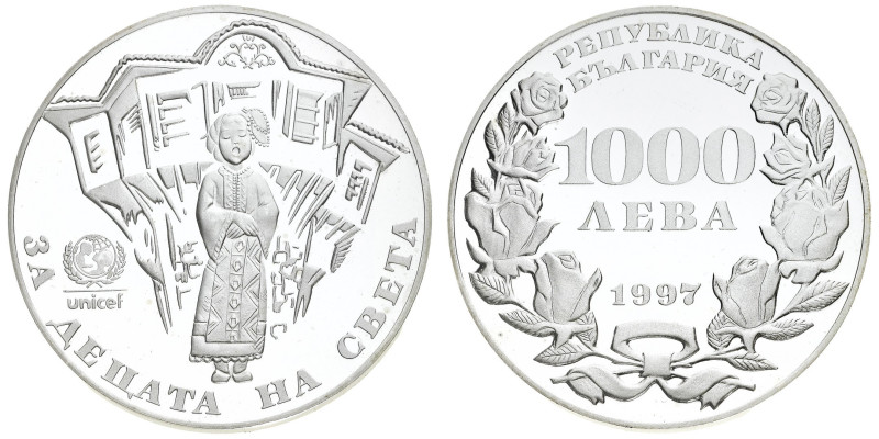 Worldwide Coins
Bulgaria
Republic (1946-) - Proof 1000 Leva 1997, 50th Anniver...