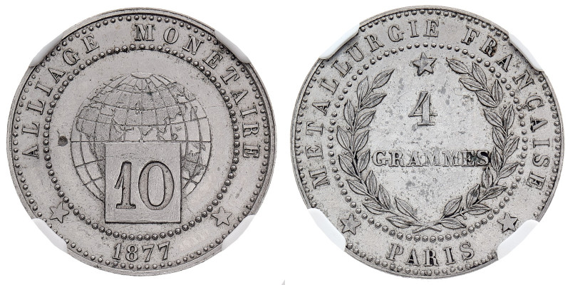 Worldwide Coins
France
Third Republic (1870-1940) - Essai (Pattern) 10 Centime...