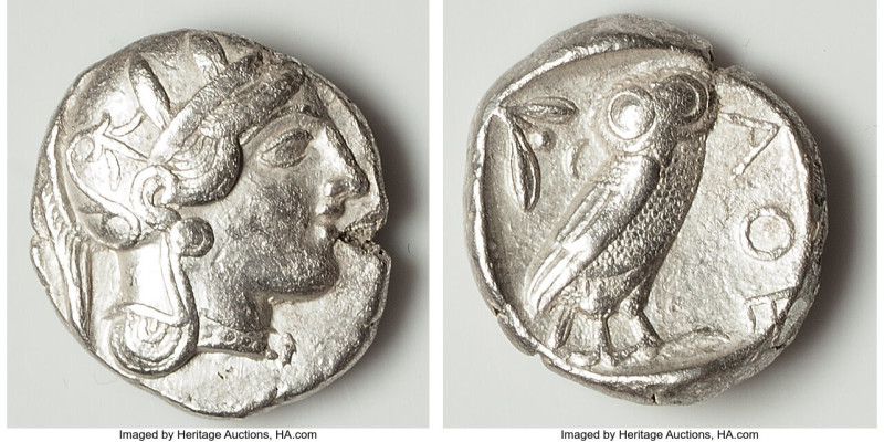 ATTICA. Athens. Ca. 440-404 BC. AR tetradrachm (25mm, 16.94 gm, 7h). Choice Fine...