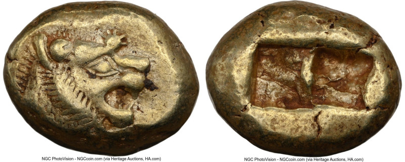 LYDIAN KINGDOM. Alyattes or Walwet (ca. 610-546 BC). EL third-stater or trite (1...