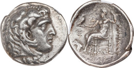 SYRIA. Seleukid Kingdom. Antiochus I Soter, 281-261 B.C. AR Tetradrachm, Ekbatana Mint, ca. 294-281 B.C. NGC VF. Brushed.

SC-205.2. Obverse: Head o...