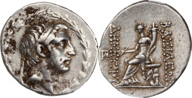 SYRIA. Seleukid Kingdom. Demetrius I Soter, 162-150 B.C. AR Tetradrachm, Antioch on the Orontes Mint. NGC Ch VF. Marks.

HGC-9, 795F; SC-1638.1A. Ob...