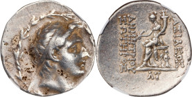 SYRIA. Seleukid Kingdom. Demetrius I Soter, 162-150 B.C. AR Tetradrachm, Antioch on the Orontes. NGC Ch VF. Marks.

HGC-9, 795F. Obverse: Diademed h...