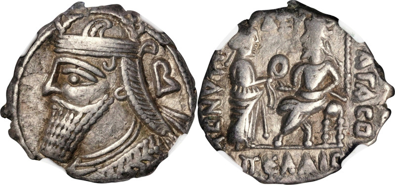 PARTHIA. Vologases IV, ca. A.D. 147-191. BI Tetradrachm, Seleukeia on the Tigris...