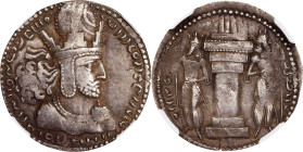 SASSANIAN EMPIRE. Shahpur I, A.D. 240-272. AR Drachm, Hamadan Mint, A.D. 240-272. NGC VF.

Sunrise-744. Obverse: Bust of Shahpur I right, wearing di...