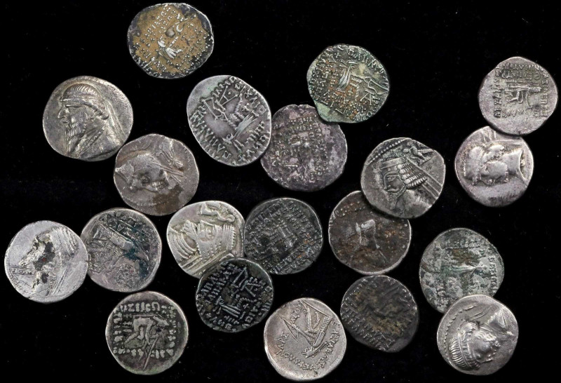 MIXED LOTS. Parthian Empire. Group of Drachms (20 Pieces), ca. 2nd Century B.C. ...