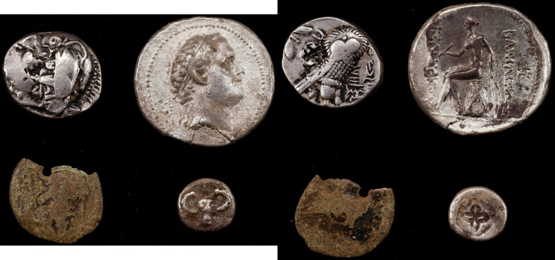 MIXED LOTS. Quartet of Mixed Ancients (4 Pieces), ca, 4th to 2nd Centuries B.C. ...