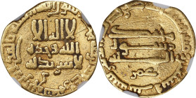 ISLAMIC KINGDOMS. Abbasid Caliphate. Dinar, AH 173 (789/90). Cairo (Misr) Mint. Al-Rashid. NGC--Clipped.

A-218.8 (R). Weight: 3.69 gms. Citing 'Uma...