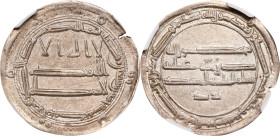 ISLAMIC KINGDOMS. Abbasid Caliphate. Dirham, AH 175 (791/92). al-Muhammadiya Mint. Al-Rashid. NGC MS-61.

A-219.2A. Demonstrating nice technical app...