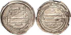 ISLAMIC KINGDOMS. Abbasid Caliphate. Dirham, AH 200 (815/16). Madinat Isfahan Mint. Al-Ma'mun. NGC AU-58.

A-223.4. This bright and handsome Dinar d...