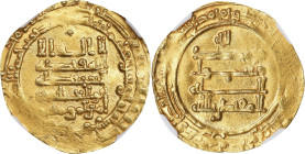 ISLAMIC KINGDOMS. Abbasid Caliphate. Dinar, AH 318 (930/31). Suq al-Ahwaz Mint. Al-Muqtadir. NGC MS-61.

A-245.2. Weight: 4.00 gms. Delivering a bri...