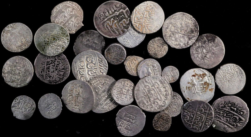 ISLAMIC KINGDOMS. Group of Mixed Silver Denominations (30 Pieces), ca. 8th to 19...