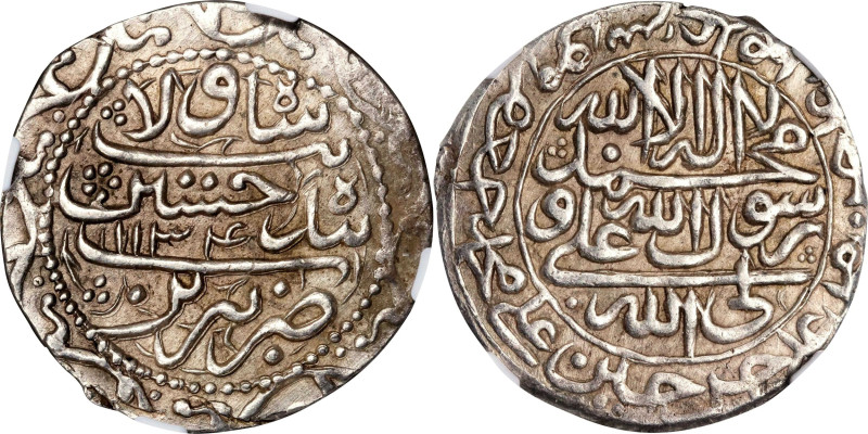 IRAN. Safavid Dynasty. Abbasi, AH 1134 (1721/22). Tabriz Mint. Sultan Husayn. NG...