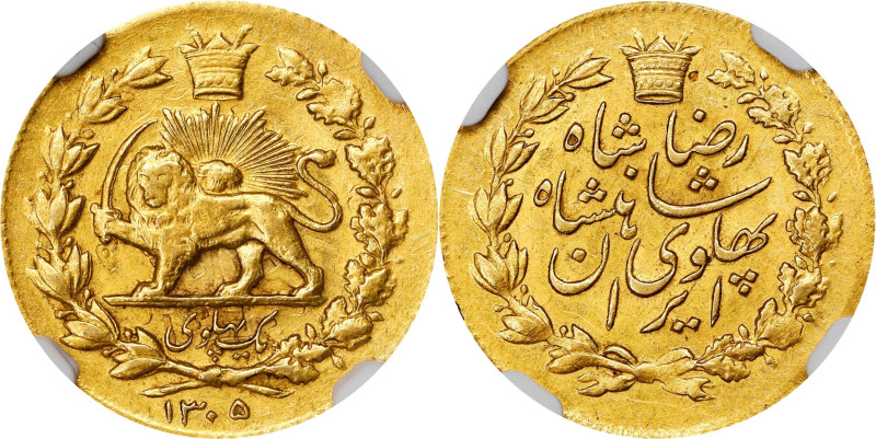 IRAN. Pahlavi, SH 1305 (1926). Tehran Mint. Reza Pahlavi. NGC AU-58.

Fr-90; K...