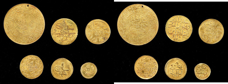 TURKEY. Ottoman Empire. Sextet of Mixed Gold Denominations (6 Pieces), 1703-1826...