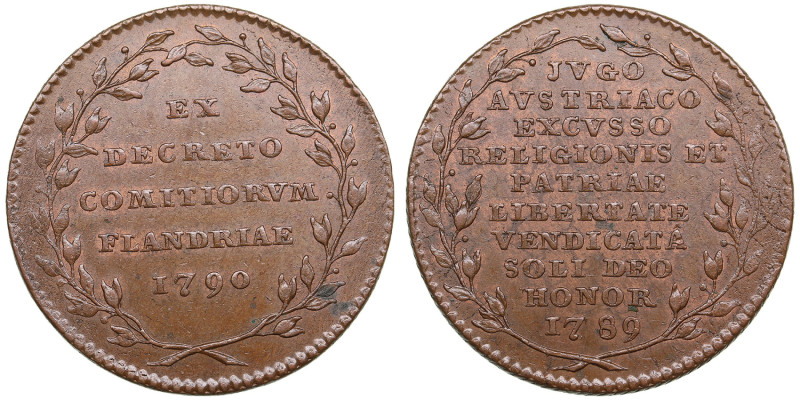 Belgium (Austrian Netherlands) Æ Token 1790 - Liberty Flanders
11.84g. 33mm. AU/...