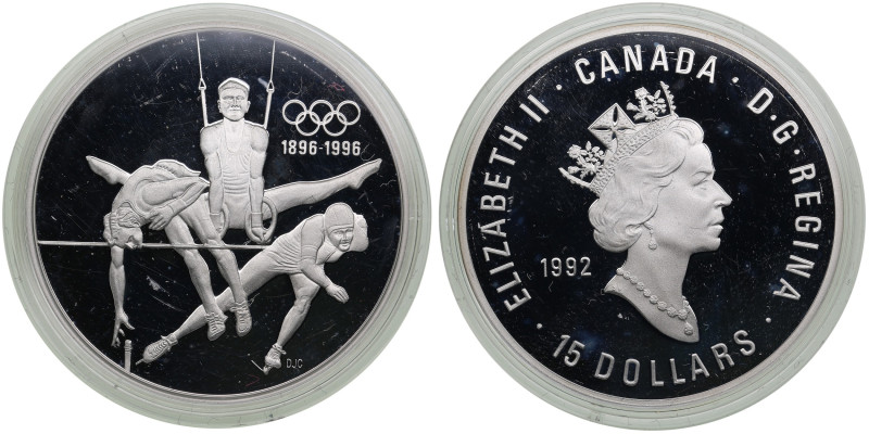 Canada (Ottawa) 15 Dollars 1992 - 100th Anniversary of the Modern Olympic Games ...