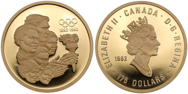 Canada 175 Dollars 1992 - Olympic movement - 100th Anniversary of the Modern Oly...