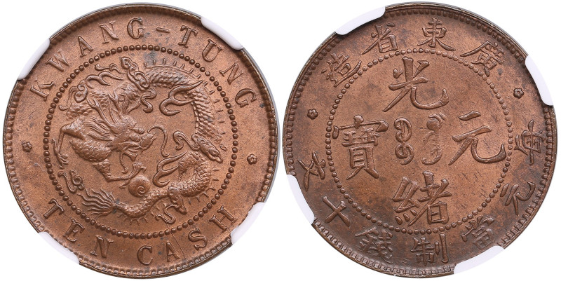 China (Empire) Kwangtung Province 10 Cash ND (1900-06) – Qing dynasty, Emperor G...