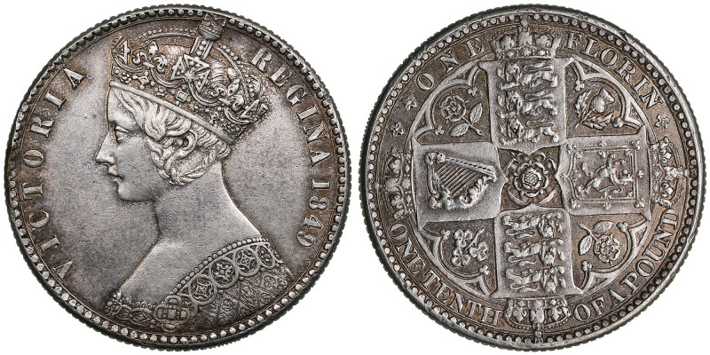 United Kingdom (Royal Mint, London) 1 Florin 1849 – Victoria (1837-1901)
10.75g....