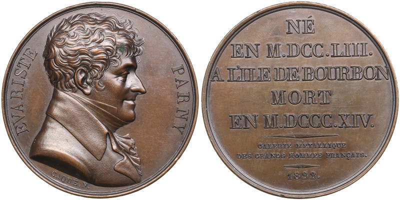 France Bronze Medal 1822 - Évariste Parny (1753-1814)
37.00g. 41mm. UNC/UNC. Fro...