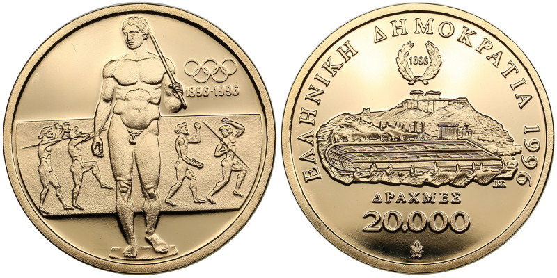 Greece, Third Republic (Athens) 20000 Drachmes 1996 - Ancient javelin throwers -...