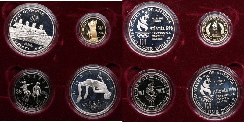 USA 1996 Olympic Coin Proof Set (4) - XXVI Olympic Summer Games in Atlanta
PROOF...