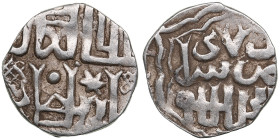 Juchid, Golden Horde (Sarai al-Jadida) AR Dirham AH 747 (1346-47) – Jani Beg Khan (AH 742-758 / 1341-1357 AD)
1.39g. 15mm. VF+/VF+.Album 2027.