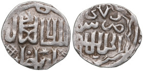 Juchid, Golden Horde (Sarai al-Jadida) AR Dirham AH 747 (1346-47) – Jani Beg Khan (AH 742-758 / 1341-1357 AD)
1.53g. 16mm. VF/XF.Album 2027.