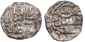 Juchid, Golden Horde (Gulistan) AR Dirham AH 75[2] (1351-52) – Jani Beg Khan (AH 742-758 / 1341-1357 AD)
1.39g. 17mm. AU/AU.Album 2027.