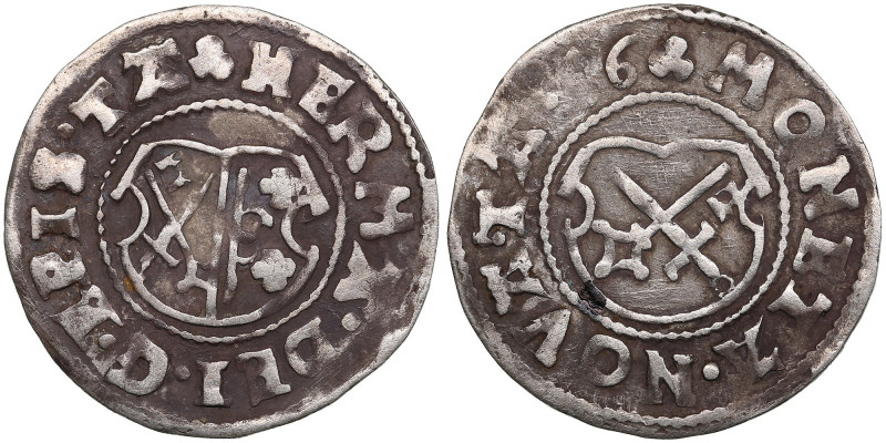 Dorpat (Bishopric) AR Ferding 1556 - Herman II Wesel (1552-1558)
2.49g. VF/VF. H...