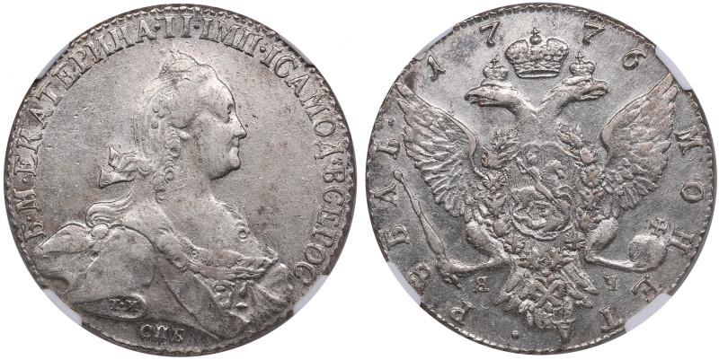 Russia Rouble 1776 СПБ-TI-АЧ - Catherine II (1762-1796) - NGC AU DETAILS
Cleaned...