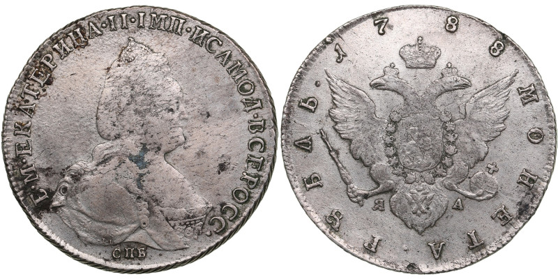 Russia Rouble 1788 СПБ-ЯА - Catherine II (1762-1796)
23.18g. VF/XF. Nice exempla...