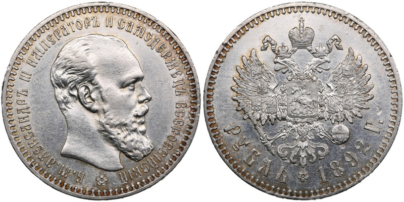 Russia Rouble 1892 AГ - Alexander III (1881-1894)
19.98g. XF+/AU. Beautiful spec...