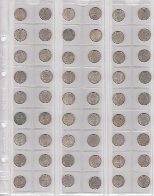 Group of Coins: Finland (Russia) 25 Penniä (54)
Various condition.