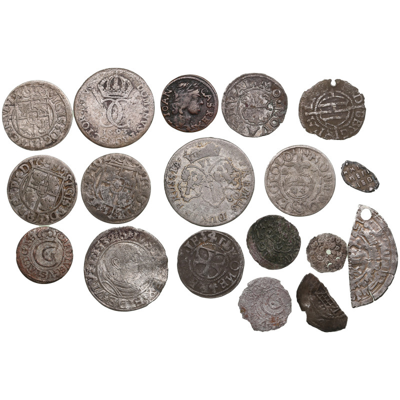 Group of Sweden, Poland, Islamic, Russian and Livonian coins (18)
Various condit...