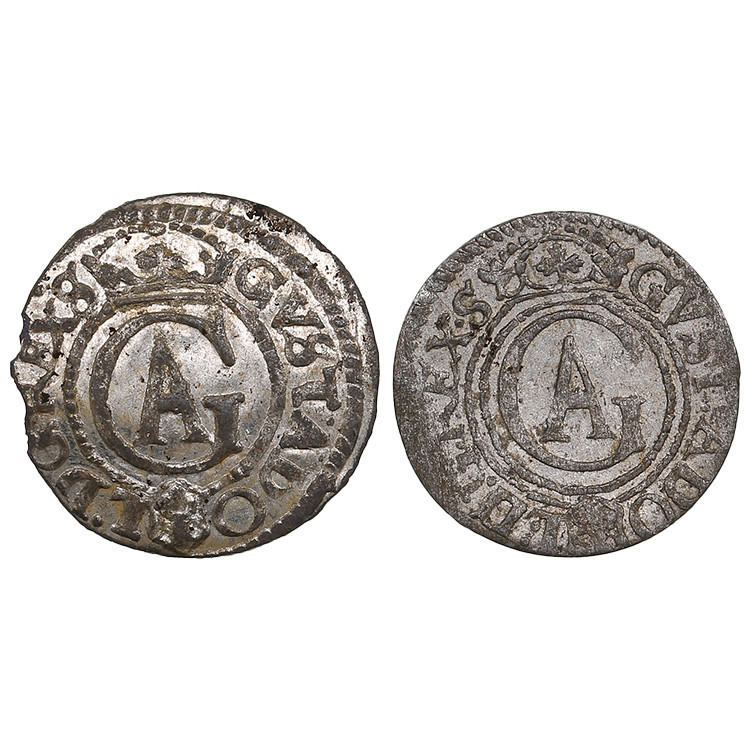 City of Riga under Sweden rule BI Schilling / Solidus – Gustav II Adolf (1621-16...