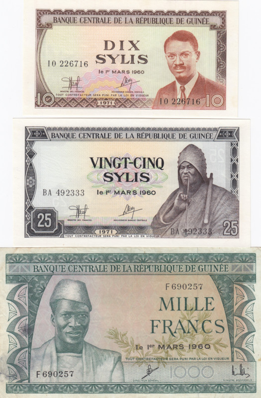 Group of Guinea Banknotes (3)
Various.