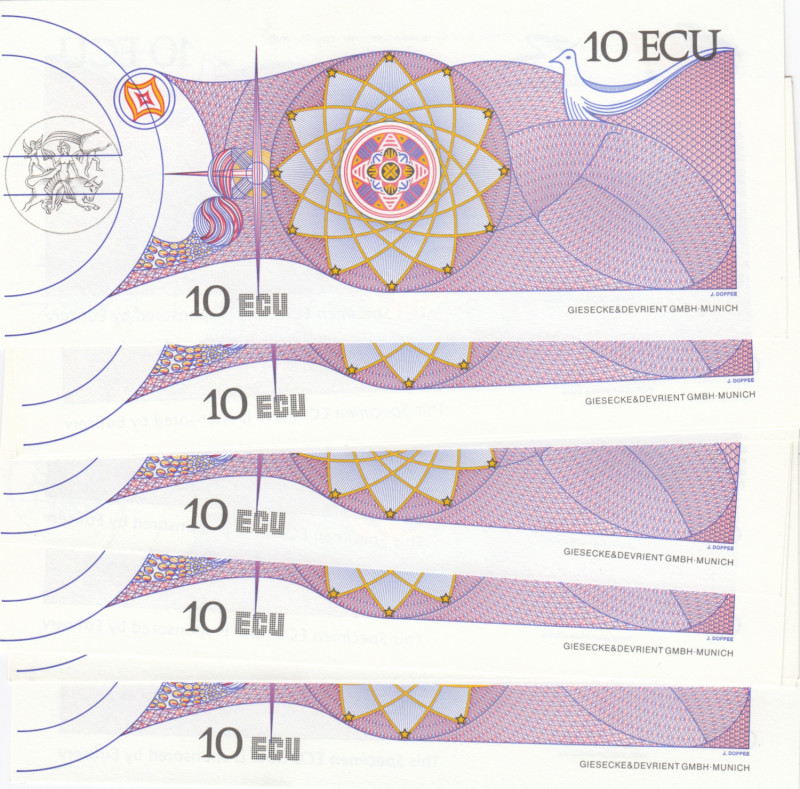 Specimen Ecu Notes 1992 (10)
UNC.