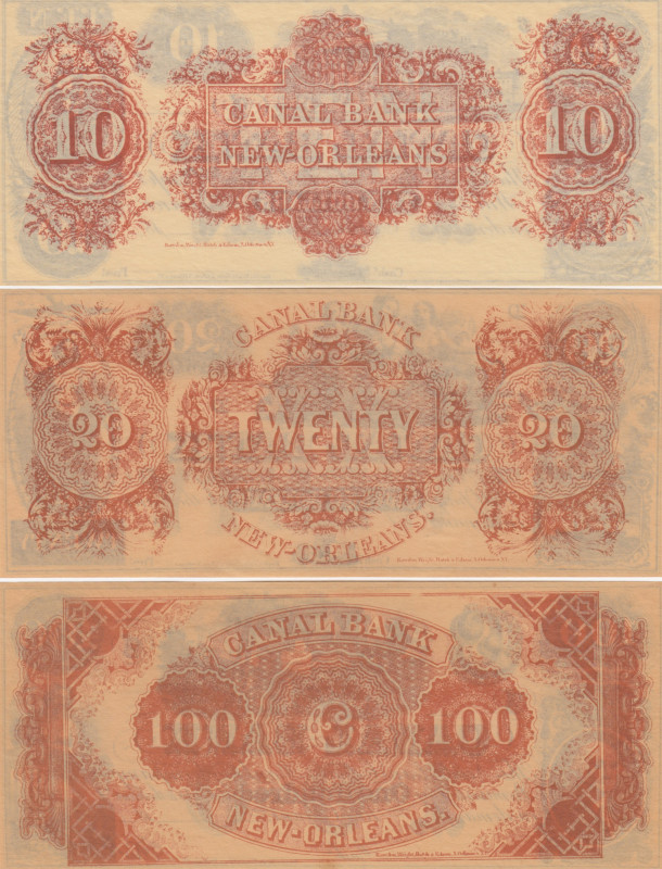 USA 10,20,100 Dollars - Canal Bank (3)
UNC.