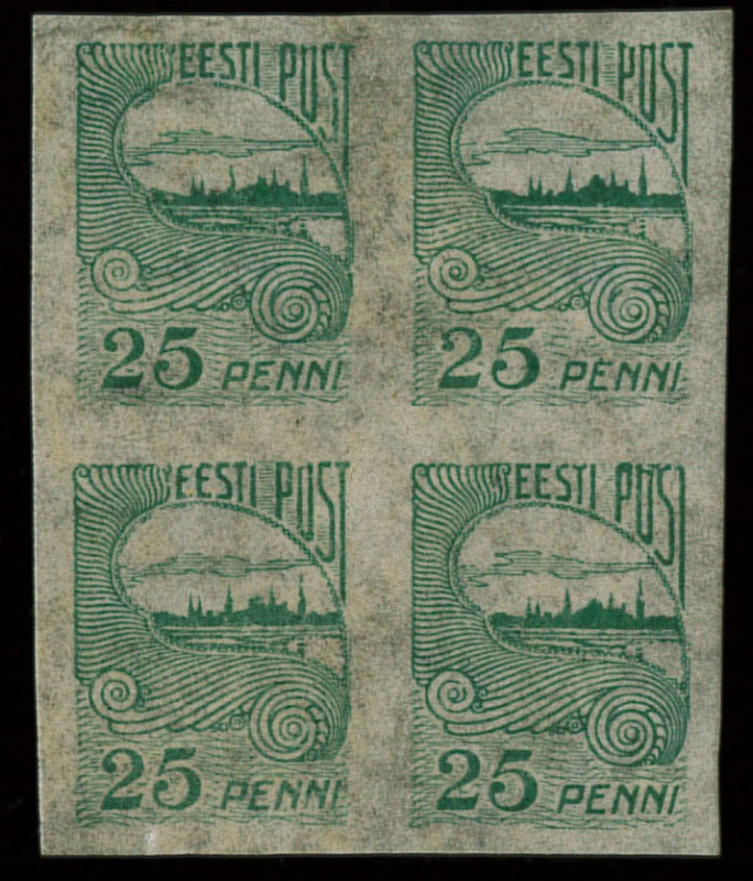 Estonia stamps 25 penni 1920. H/O 34 Variety
H/O 34 D:1
Variety Gum on picture
C...